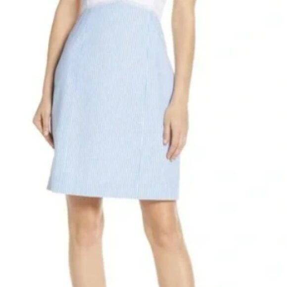 Lilly Pulitzer Maya blue white Shift Dress Size 4 - Picture 8 of 8